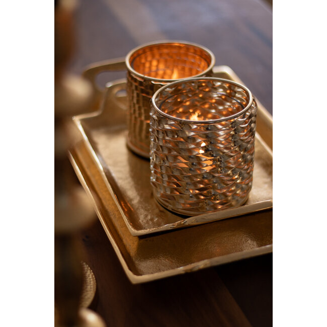 Mars & More windlicht metaal champagne goud d