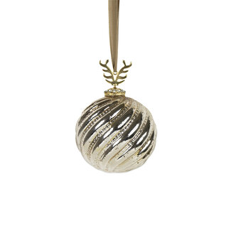 Mars & More decoratie bal gewei goud 10cm