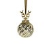 Mars & More decoratie bal gewei goud 8cm