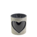 Mars & More windlicht koe hart grijs 10cm