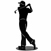 Dream-Living Handgemaakte golfspeler zwart 40 cm