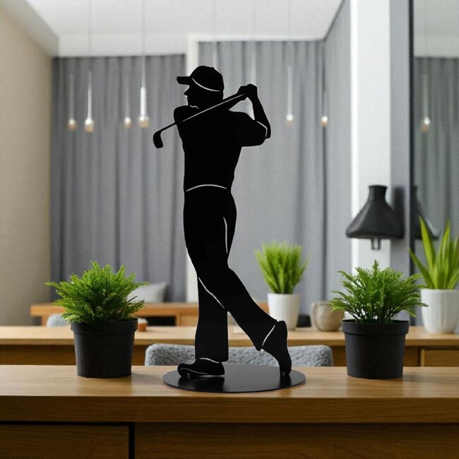 Dream-Living Handgemaakte golfspeler zwart 40 cm