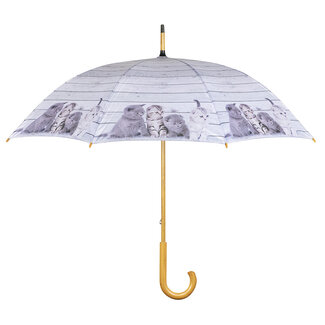 Mars & More paraplu steigerhout kittens 105cm