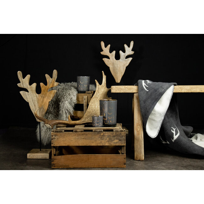 Mars & More staand hert mango hout h60 d15x26cm