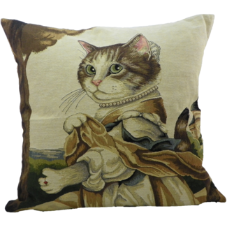 Mars & More gobelin kussen kat gravin 45x45cm