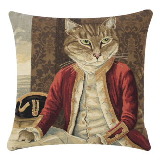 Mars & More gobelin kussen kat markies 45x45cm