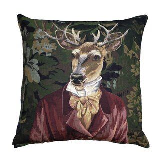 Mars & More gobelin kussen baron hert bordeaux 45x45cm
