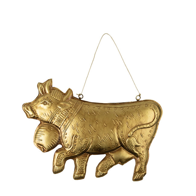 Mars & More hanger ijzer koe goud 27cm