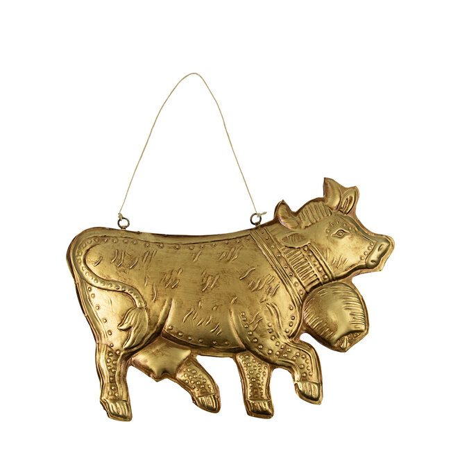 Mars & More hanger ijzer koe goud 27cm