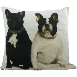Mars & More canvas kussen franse bulldogs 50x50cm*