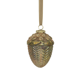 Mars & More decoratie eikel antiek groen 13cm