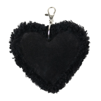 Mars & More schaap zwart sleutelhanger hart leer 10cm
