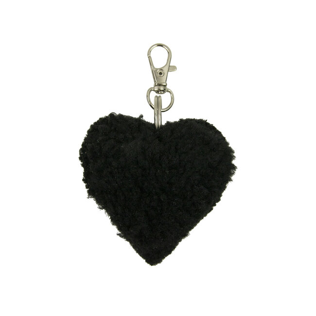 Mars & More schaap zwart sleutelhanger hart 5cm