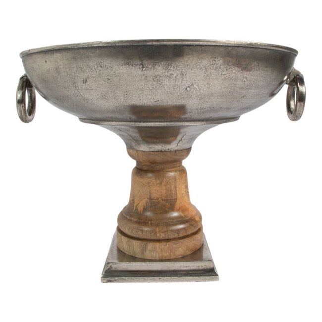 Mars & More Wijnkoeler zilver hout h40 d48,5