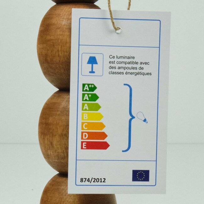 Mars & More lampvoet bollen mango hout 30cm