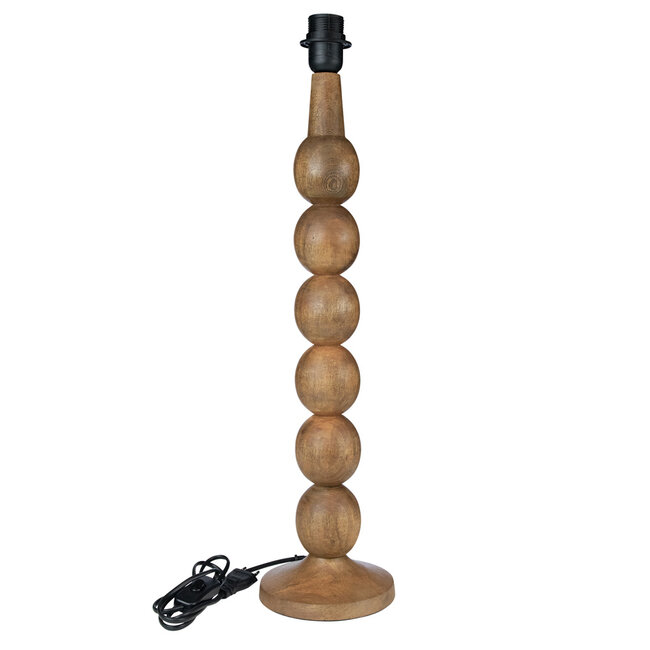 Mars & More lampvoet bollen mango hout 60cm