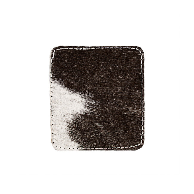 Mars & More onderzetter koe vierkant zwart/wit 9x9cm