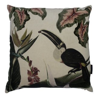 Mars & More kussen fluweel exotisch toekan 45x45cm