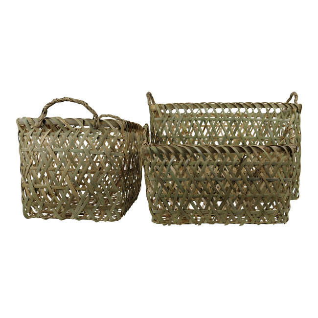 Mars & More bamboe manden rechthoek (set of 3)*