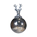 Mars & More decoratie bal hert antiek zilver 8cm