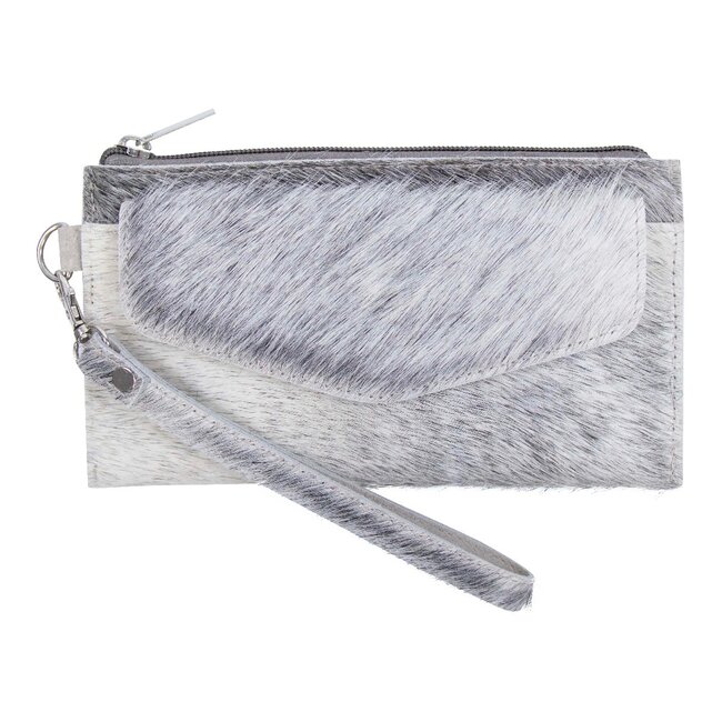 Mars & More etui koe met vakje grijs 20x11cm (bos taurus taurus)