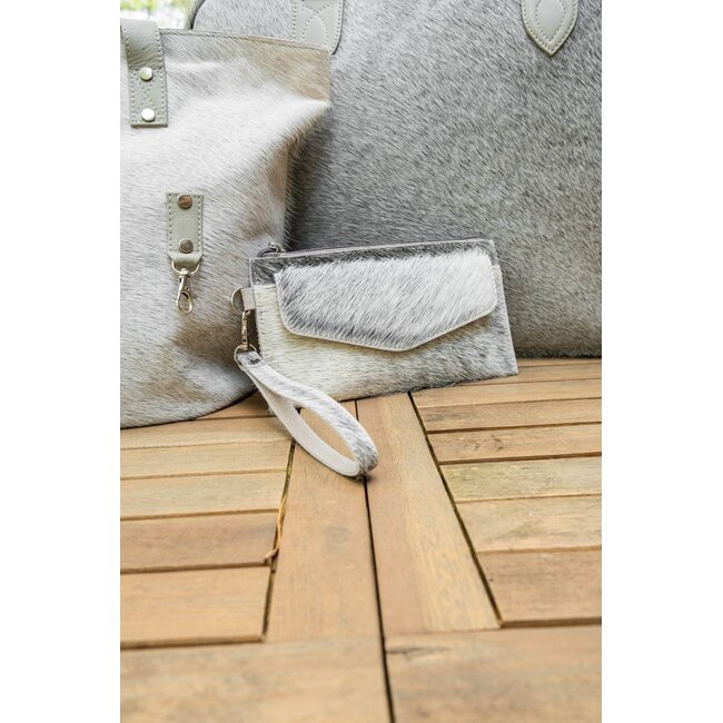 Mars & More etui koe met vakje grijs 20x11cm (bos taurus taurus)