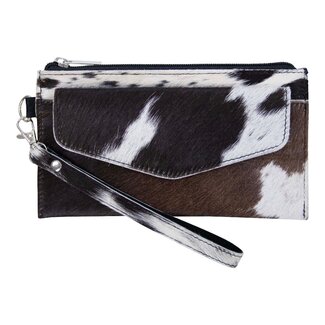 Mars & More etui koe met vakje zwart 20x11cm (bos taurus taurus)