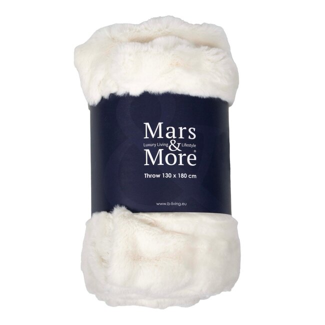 Mars & More Wave plaid gebroken wit 130x180cm