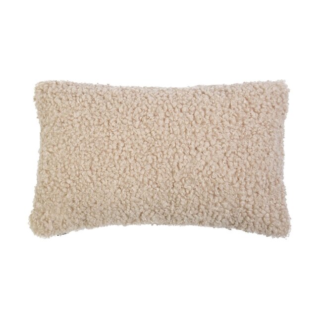 Mars & More half kussen teddy krul beige 30x50cm