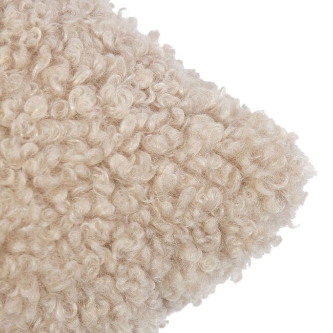 Mars & More half kussen teddy krul beige 30x50cm