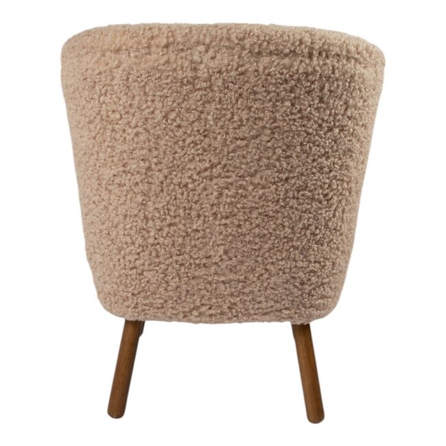 Mars & More stoel teddy krul beige 60x72x74cm