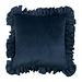 Mars & More kussen fluweel rouche navy 45x45cm