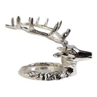 Mars & More Kaarsen Standaard hert zilver 17x20x15cm