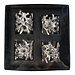 Mars & More Servet Ring gewei zilver 4x5cm (set of 4)