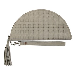 Mars & More Portemonnee halve maan geweven zand 15cm (bos taurus taurus)