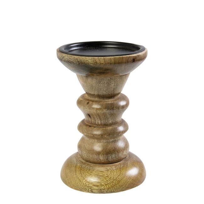 Mars & More Kandelaar mango hout ringen 15cm