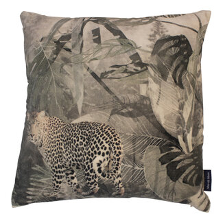 Mars & More kussen fluweel jungle panter 45x45cm*