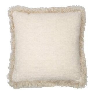 Mars & More kussen schaap krulhaar linnen beige 40x40cm