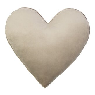 Mars & More Hart Kussen Fluweel champagne 45cm