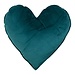 Mars & More Hart Kussen Fluweel petrol 45cm