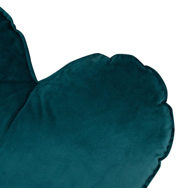 Mars & More Hart Kussen Fluweel petrol 45cm