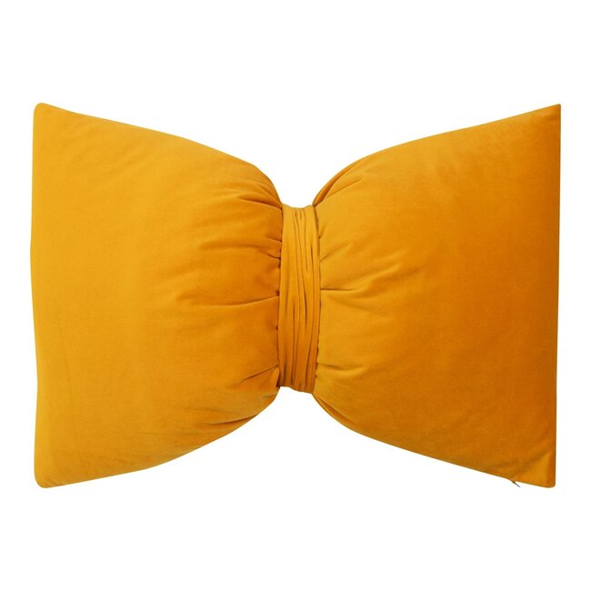 Mars & More Strik Kussen Fluweel honing geel 40x60cm