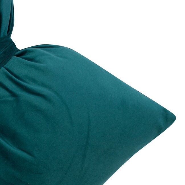 Mars & More Strik Kussen Fluweel petrol 40x60cm