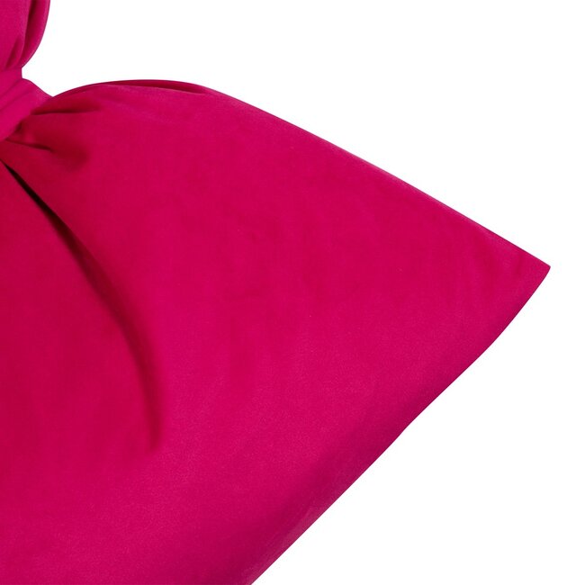 Mars & More Strik Kussen Fluweel fuchsia 40x60cm