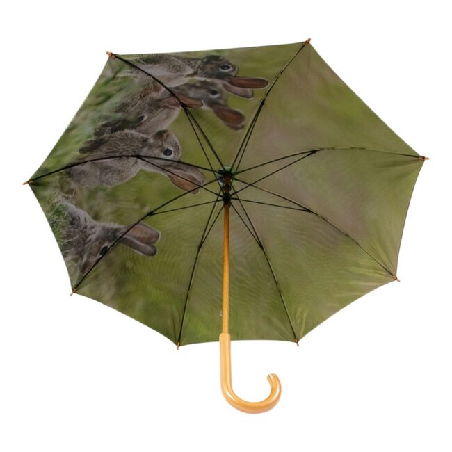 Mars & More Paraplu Konijnen familie binnenprint 105cm