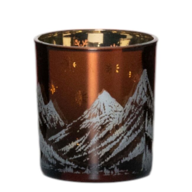 Mars & More Theelichthouder sneeuwbergen klein 8cm