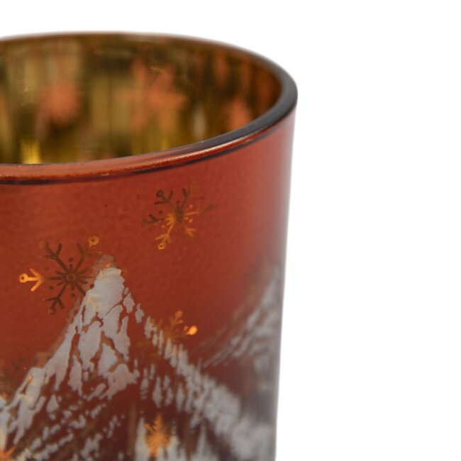 Mars & More Theelichthouder sneeuwbergen klein 8cm