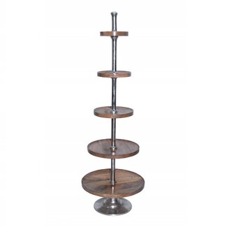 Mars & More etagère hout rond 5 lagen 170cm