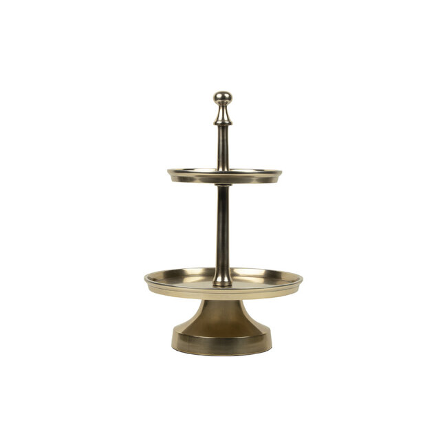 Mars & More keuken etagère champagne goud rond 2 lagen 38cm*