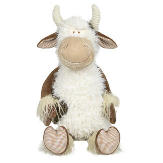 Mars & More knuffel lief langhaar koe 25cm